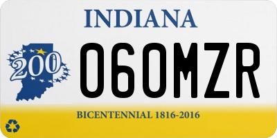 IN license plate 060MZR