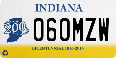 IN license plate 060MZW