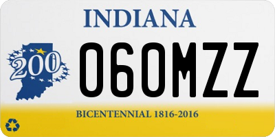 IN license plate 060MZZ