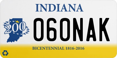 IN license plate 060NAK