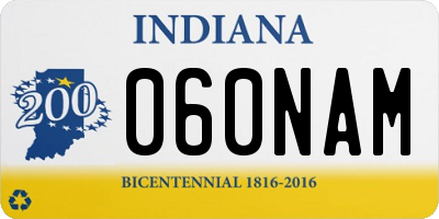 IN license plate 060NAM