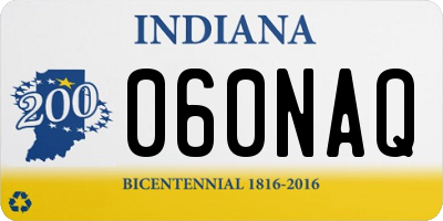 IN license plate 060NAQ