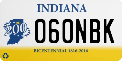 IN license plate 060NBK