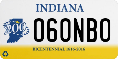 IN license plate 060NBO