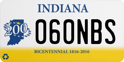 IN license plate 060NBS
