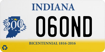 IN license plate 060ND