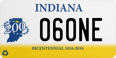 IN license plate 060NE