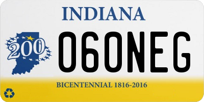 IN license plate 060NEG