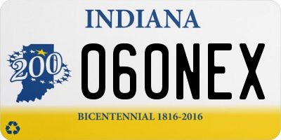 IN license plate 060NEX