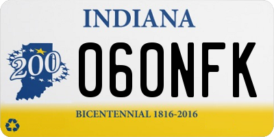 IN license plate 060NFK