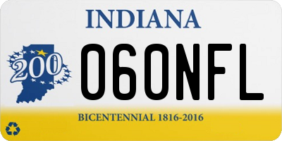 IN license plate 060NFL