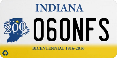 IN license plate 060NFS