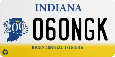 IN license plate 060NGK