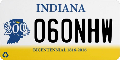 IN license plate 060NHW