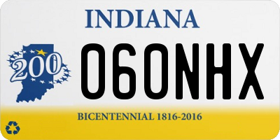 IN license plate 060NHX