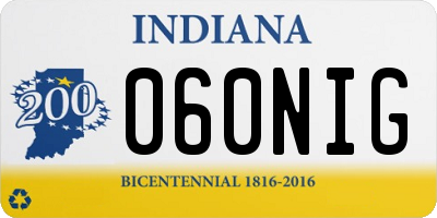 IN license plate 060NIG