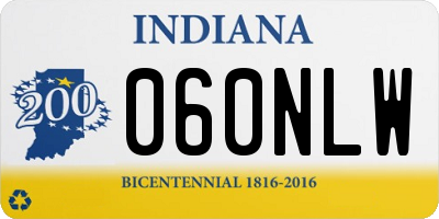 IN license plate 060NLW