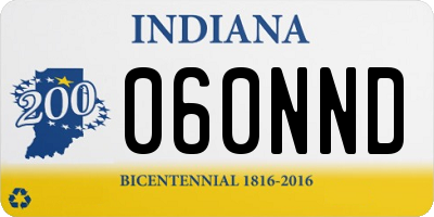 IN license plate 060NND