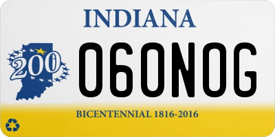 IN license plate 060NOG