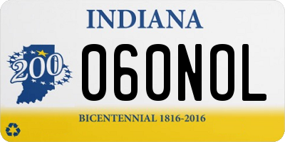 IN license plate 060NOL