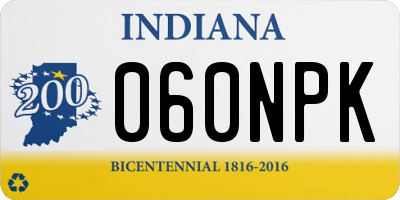 IN license plate 060NPK