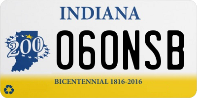 IN license plate 060NSB