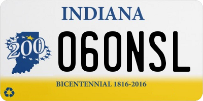 IN license plate 060NSL