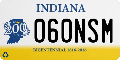 IN license plate 060NSM