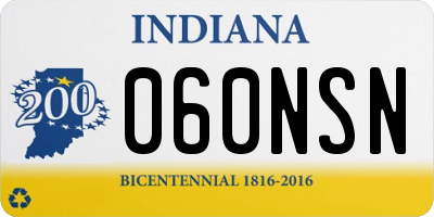IN license plate 060NSN