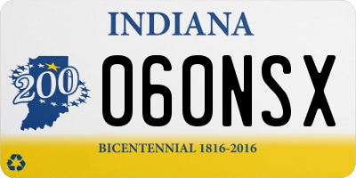 IN license plate 060NSX