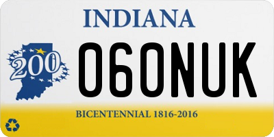 IN license plate 060NUK