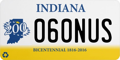 IN license plate 060NUS
