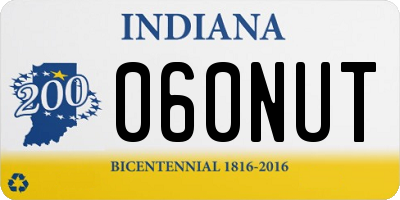 IN license plate 060NUT