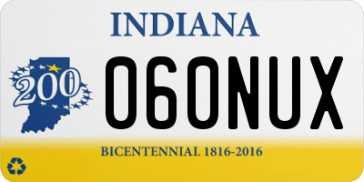IN license plate 060NUX