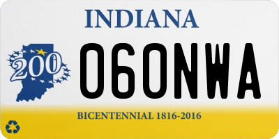IN license plate 060NWA