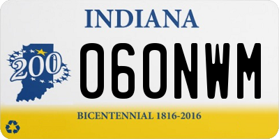 IN license plate 060NWM