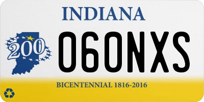 IN license plate 060NXS