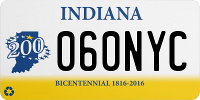 IN license plate 060NYC