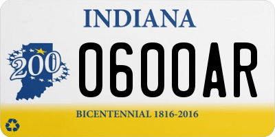 IN license plate 060OAR