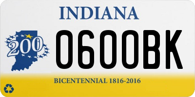 IN license plate 060OBK