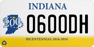 IN license plate 060ODH