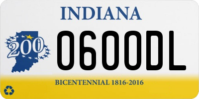 IN license plate 060ODL