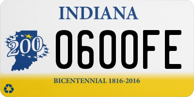 IN license plate 060OFE