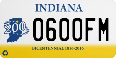 IN license plate 060OFM