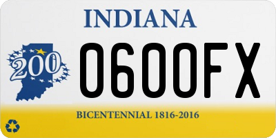 IN license plate 060OFX