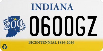 IN license plate 060OGZ