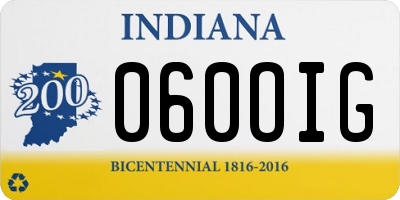 IN license plate 060OIG