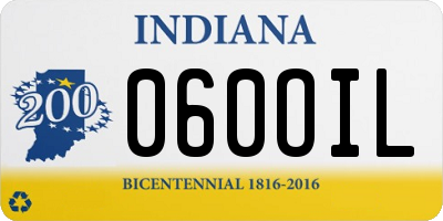 IN license plate 060OIL