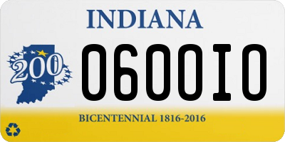 IN license plate 060OIO