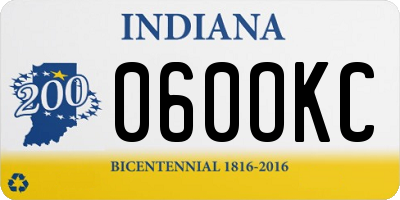 IN license plate 060OKC